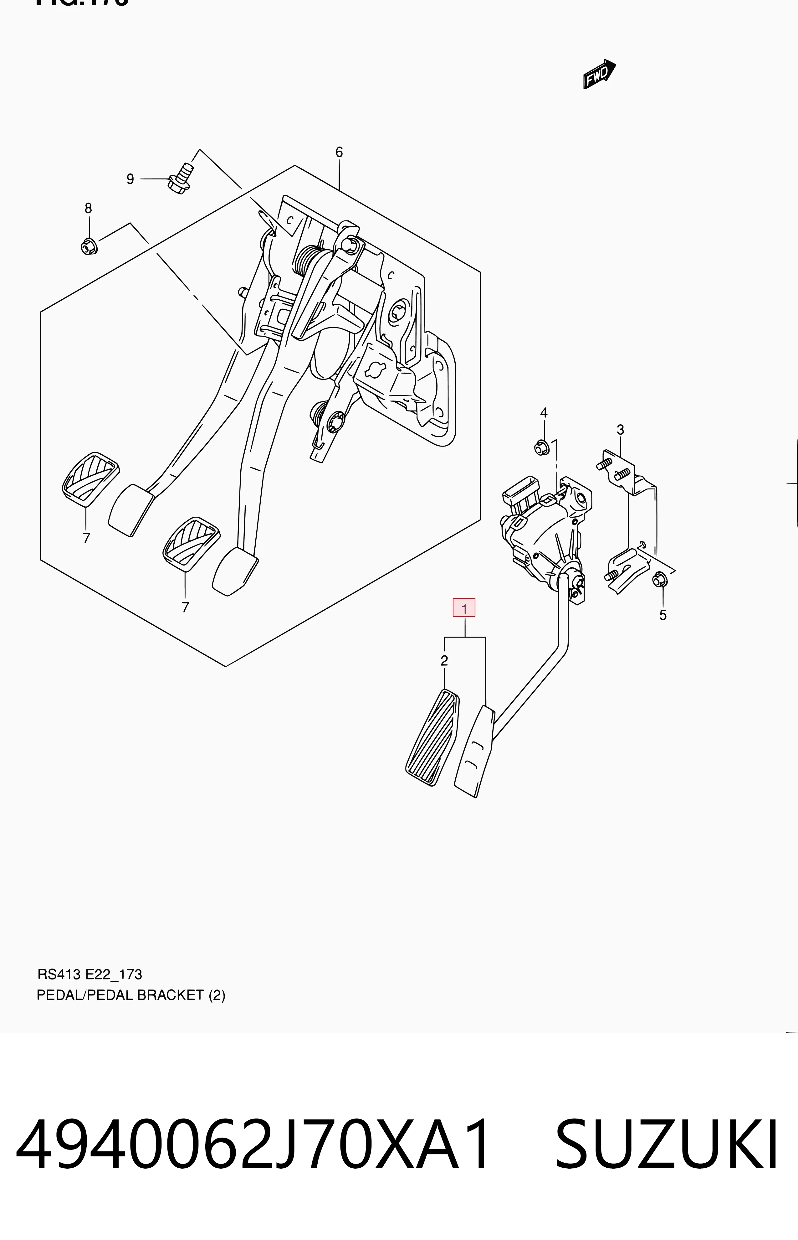 Pedał przyspieszenia (gazu) Suzuki Swift III hatchback (RS) (2005 - 2011) cena, od 73,76 USD