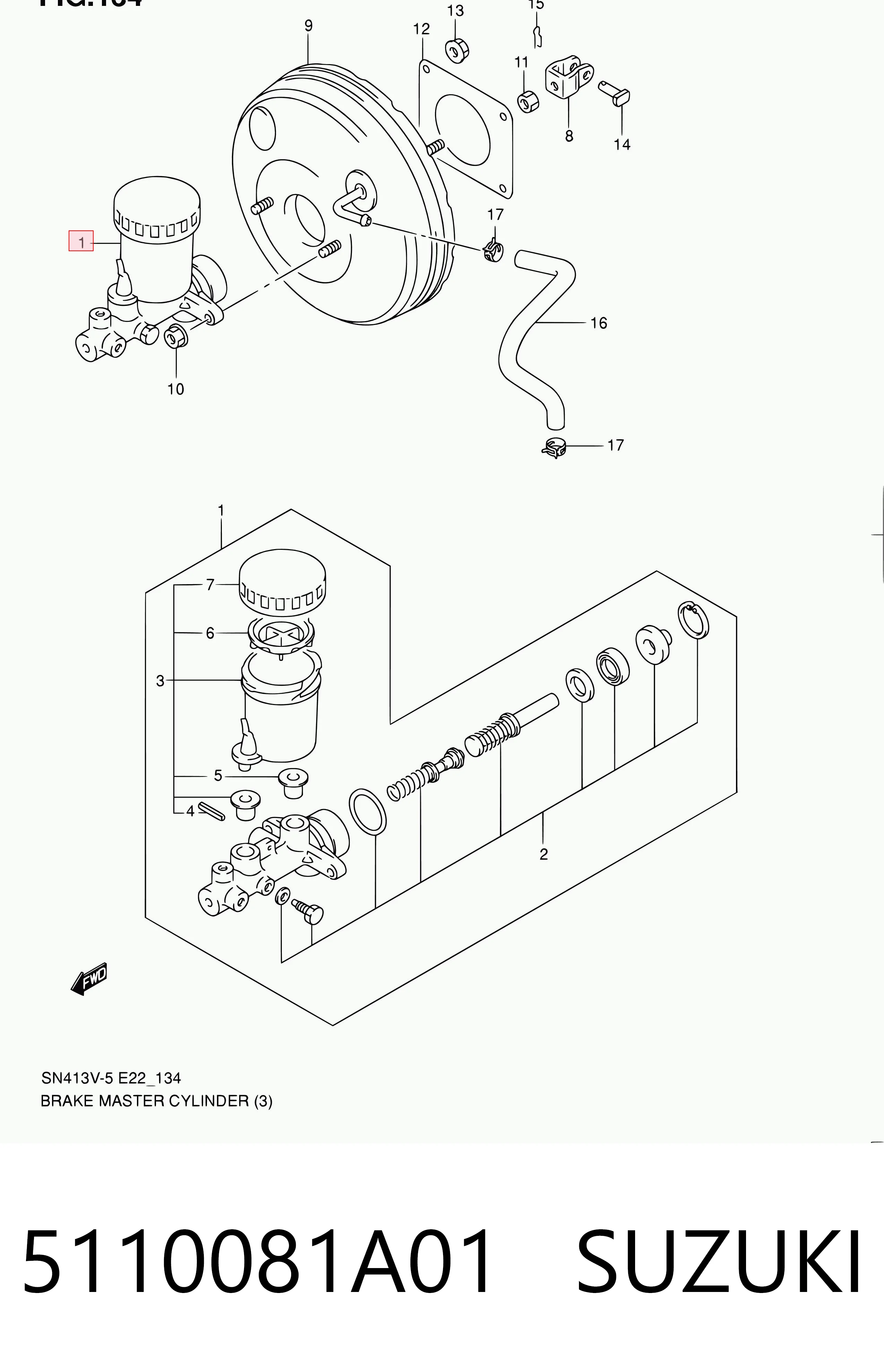  Główny cylinder hamulców Suzuki Jimny 