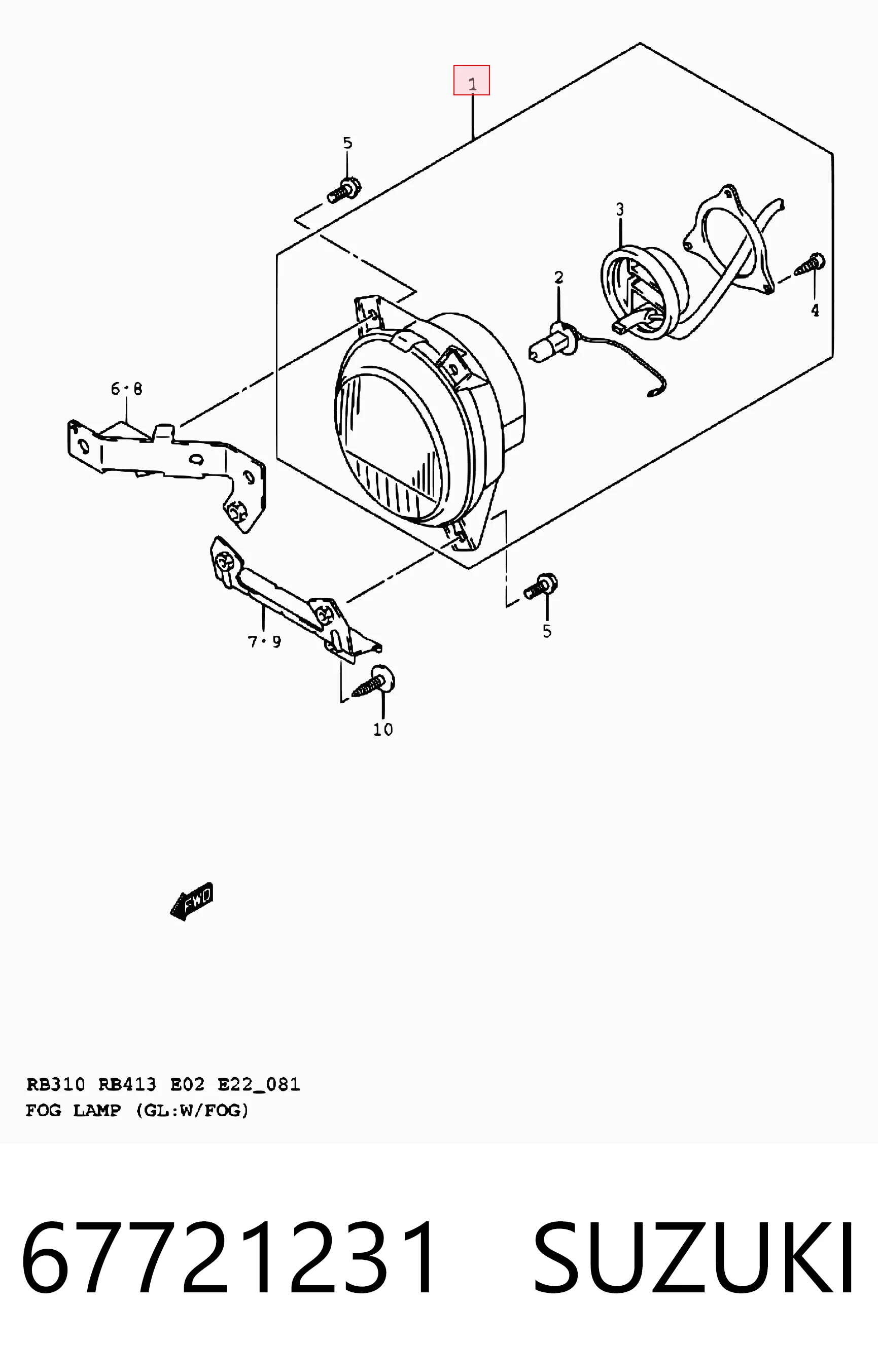 Lampa przeciwmgielna lewa/prawa Suzuki Swift II sedana (AH, AJ) (1989 - 2001) cena, od 76,63 USD
