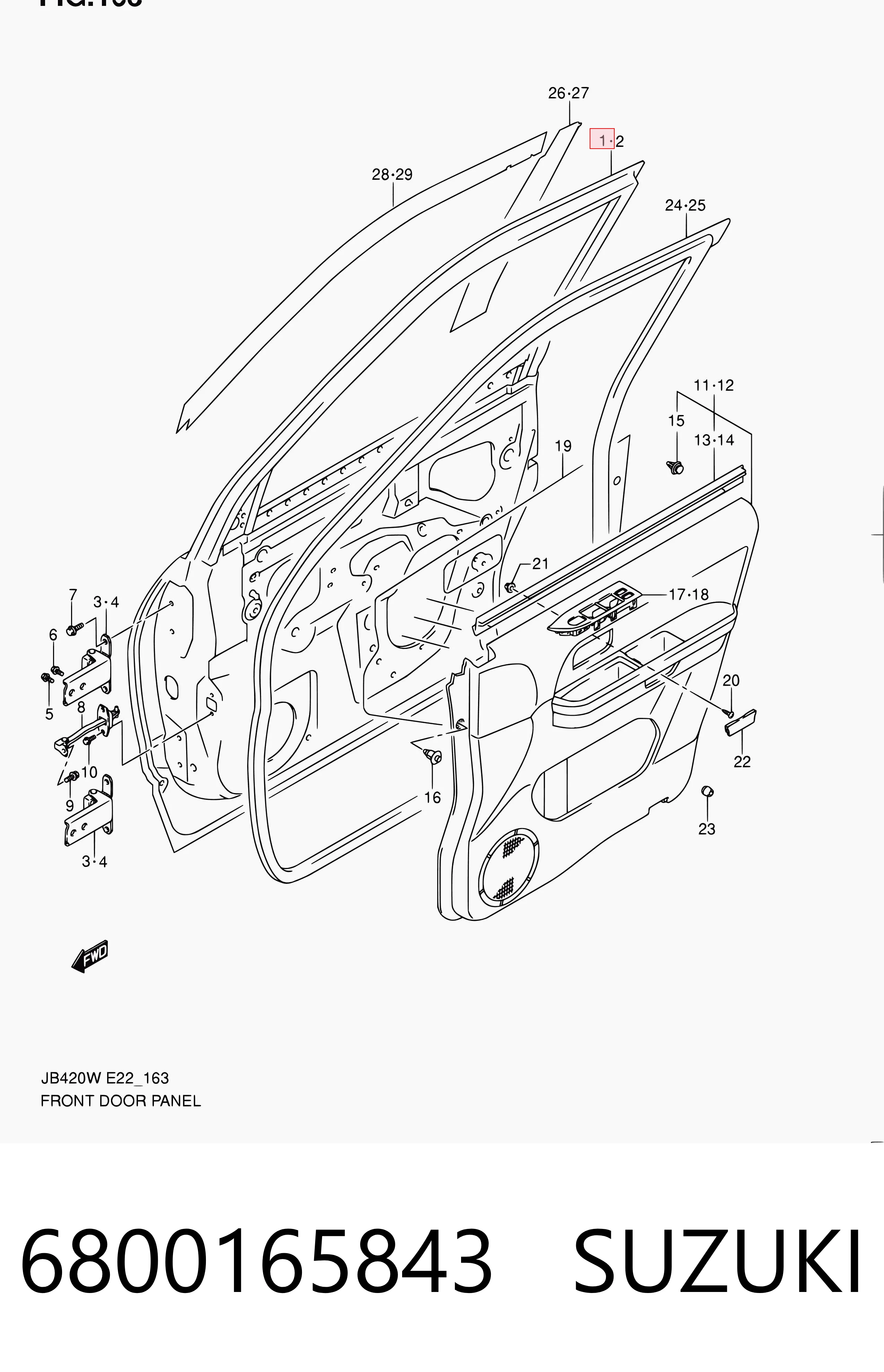 Drzwi przednie prawe do Suzuki Grand Vitara  JB