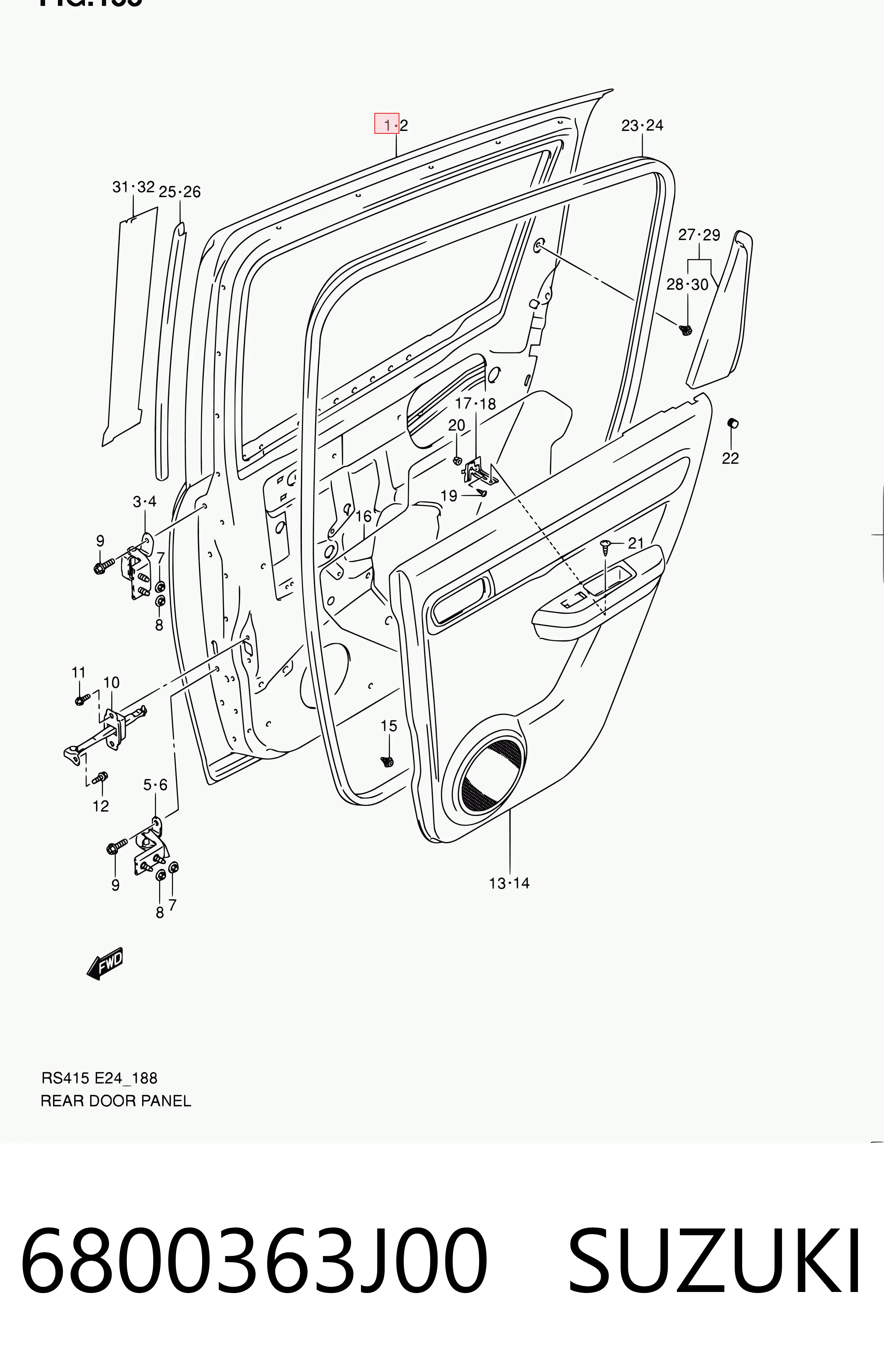 Drzwi tylne prawe Suzuki Swift III hatchback (RS) (2005 - 2011) cena, od 195,02 USD