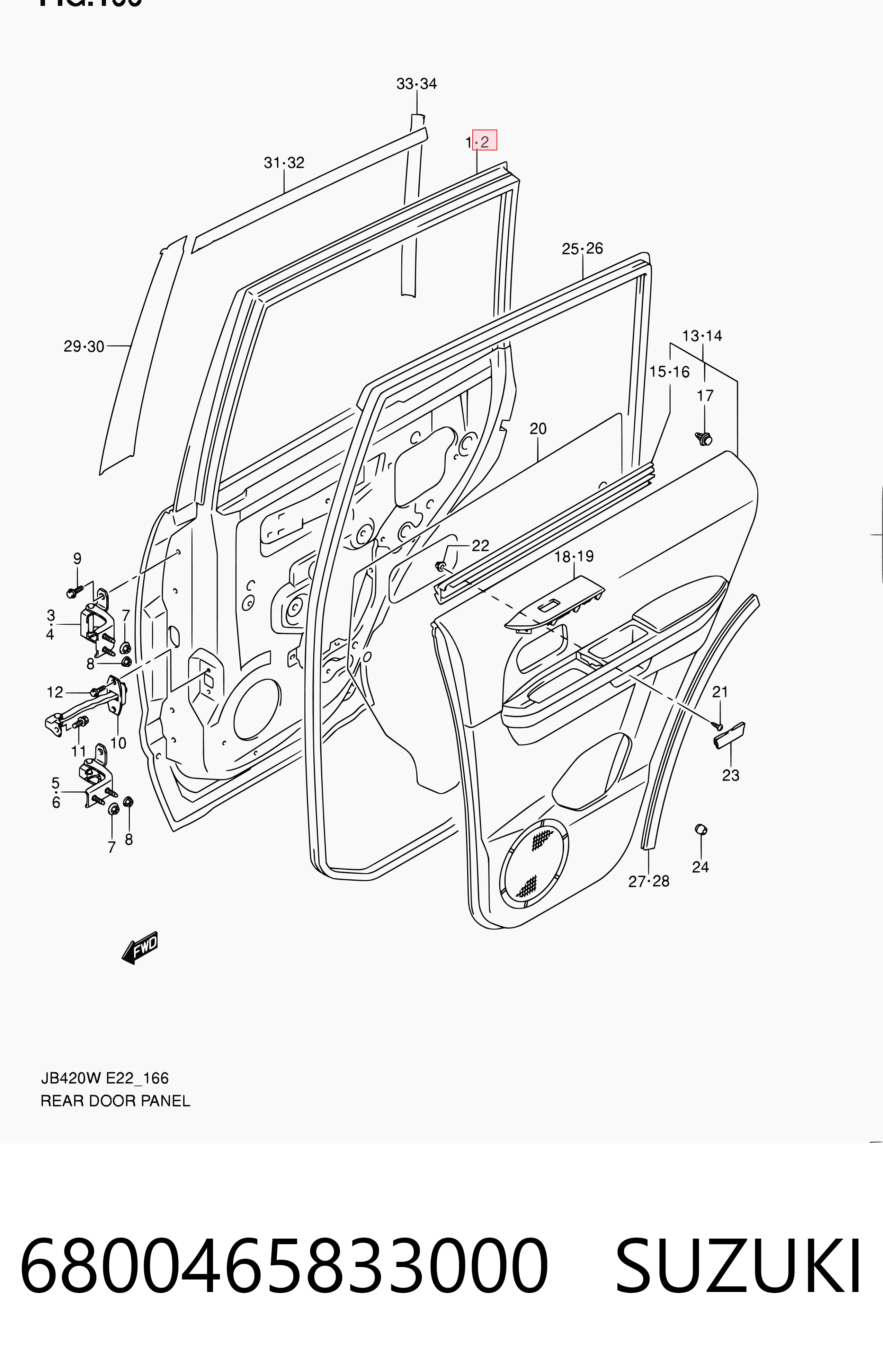 Drzwi tylne lewe Suzuki Grand Vitara SUV (JB) (2005 - 2026) cena, od 366,12 USD