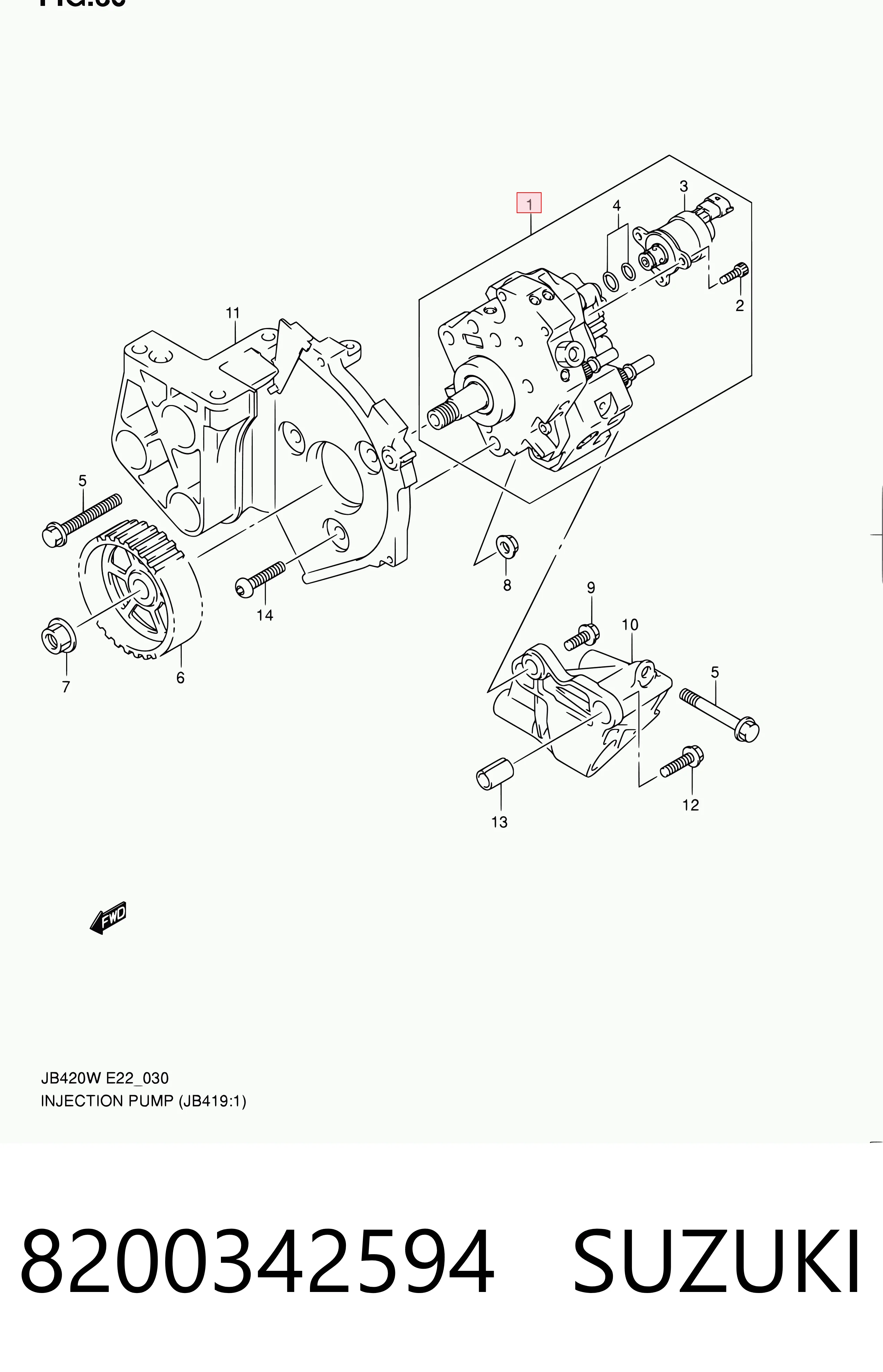 Do koszyka Pompa wtryskowa wysokiego ciśnienia Suzuki Grand Vitara  JB
