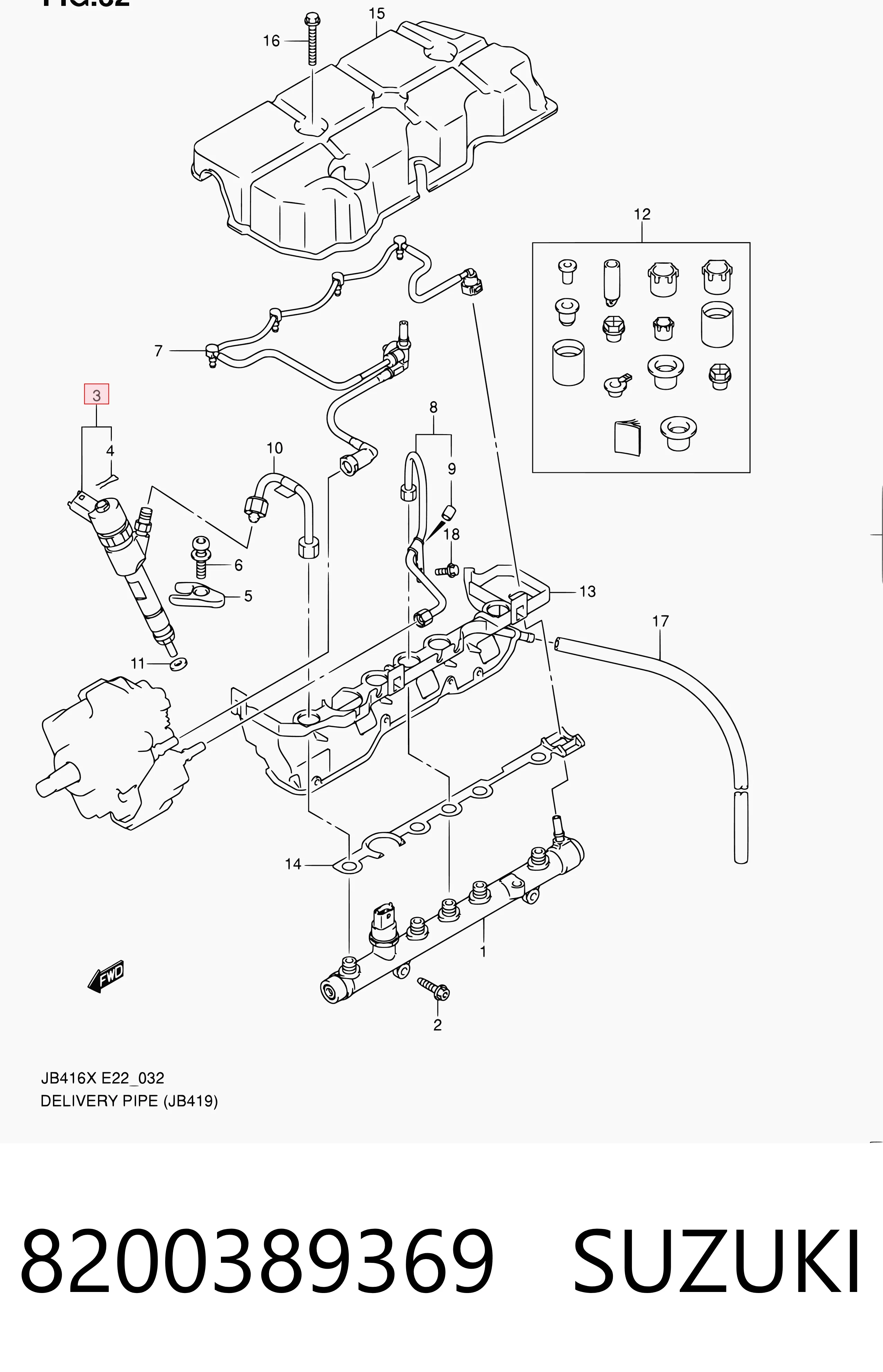  Wtryskiwacz paliwa Suzuki Grand Vitara 