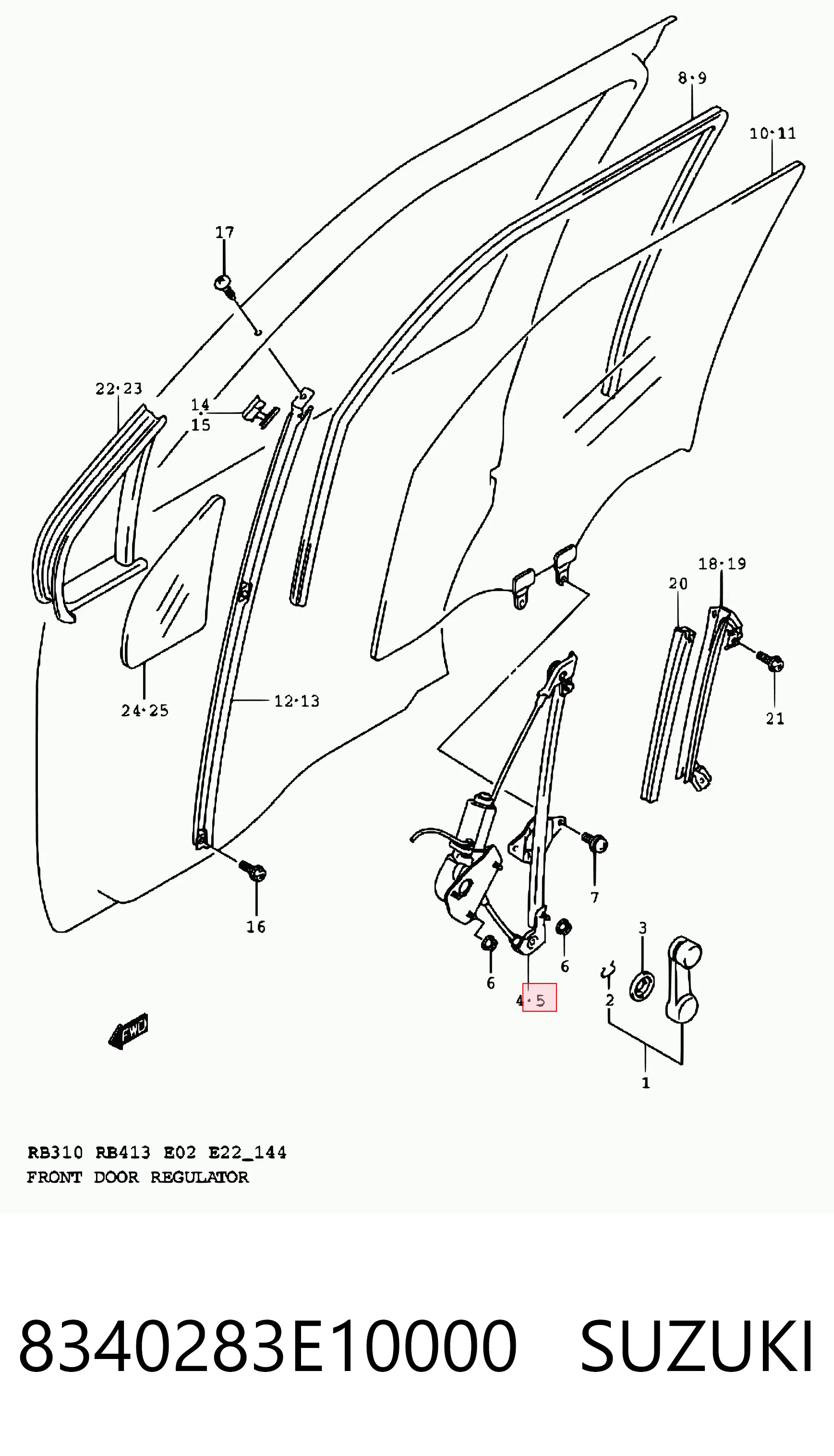 Mechanizm podnoszenia szyby drzwi przednich lewych Opel Agila A hatchback (H00) (2000 - 2007) cena, od 73,56 USD