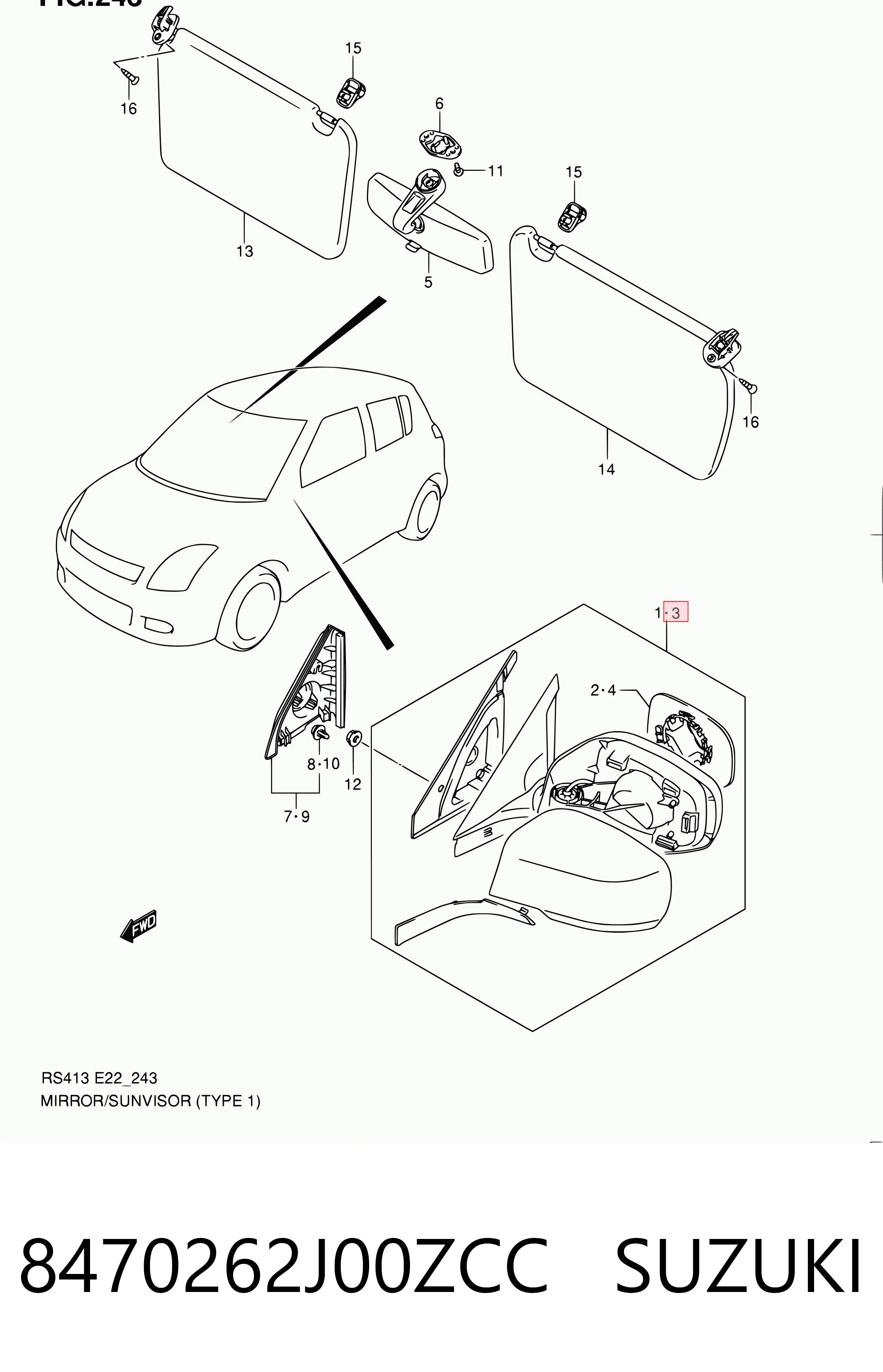 Lusterko wsteczne lewe Suzuki Swift III hatchback (RS) (2005 - 2011) cena, od 79,08 USD