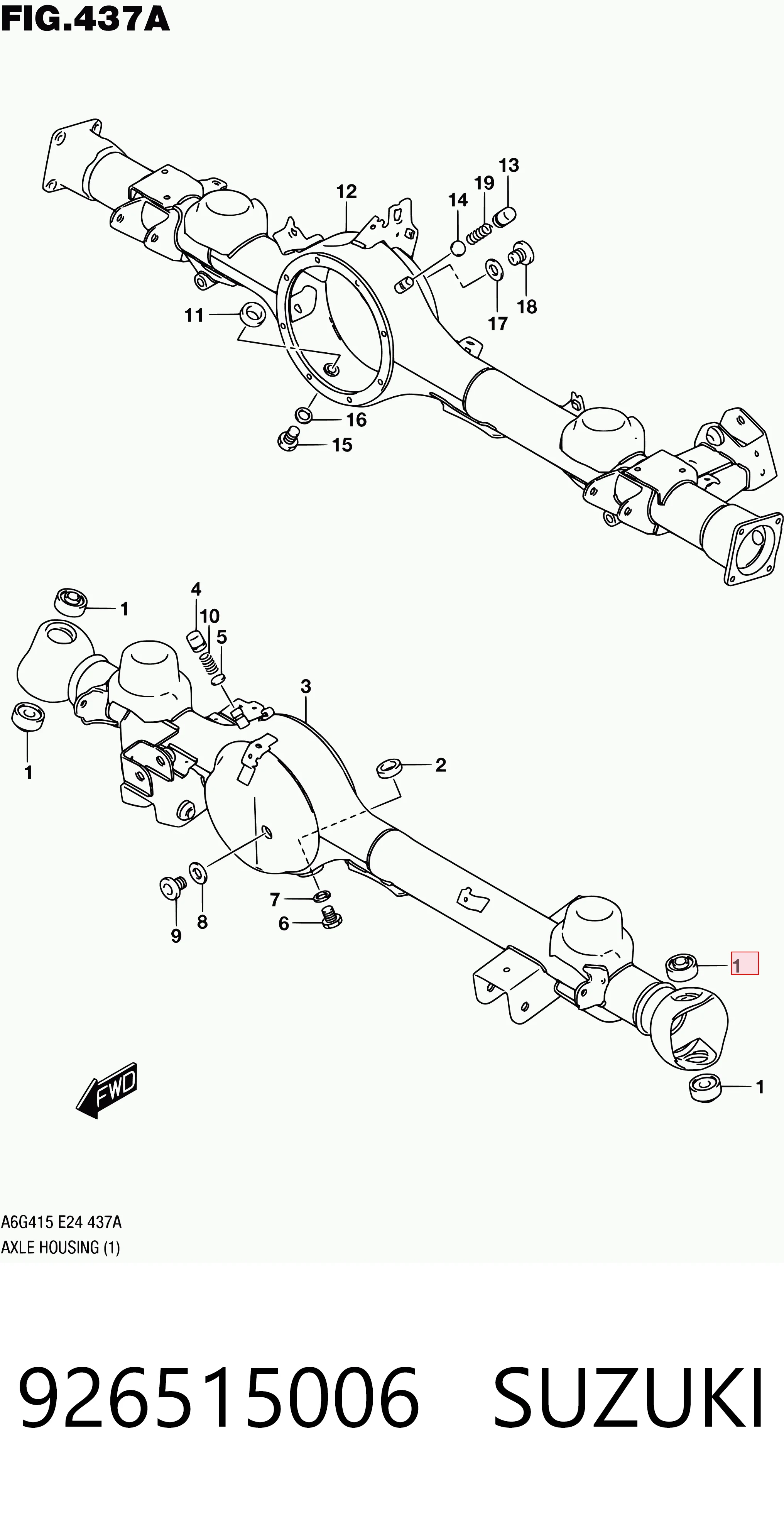 926515006 Suzuki Łożysko czopu przedniego