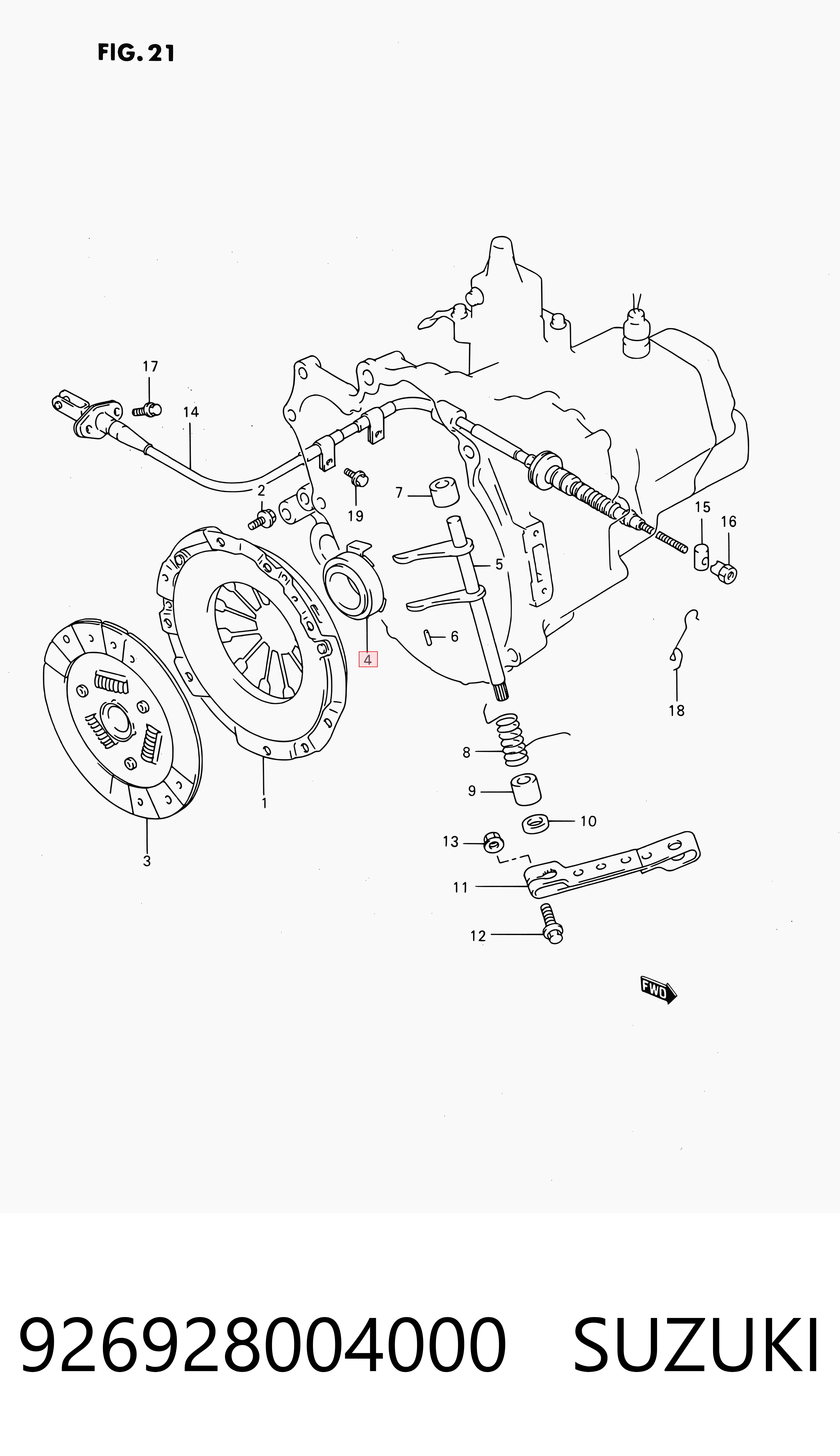 926928004000 Suzuki Łożysko wyciskowe sprzęgła