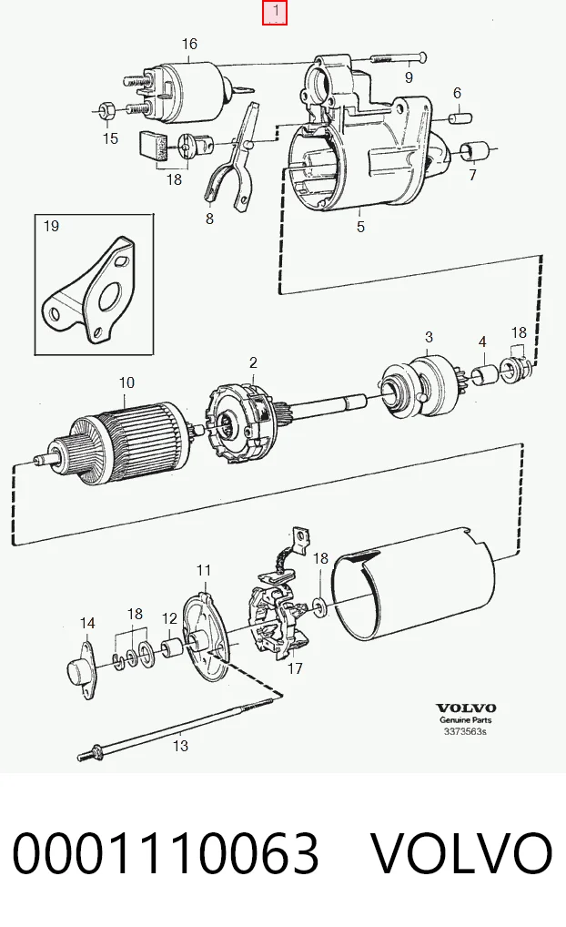0001110063 Volvo Rozrusznik