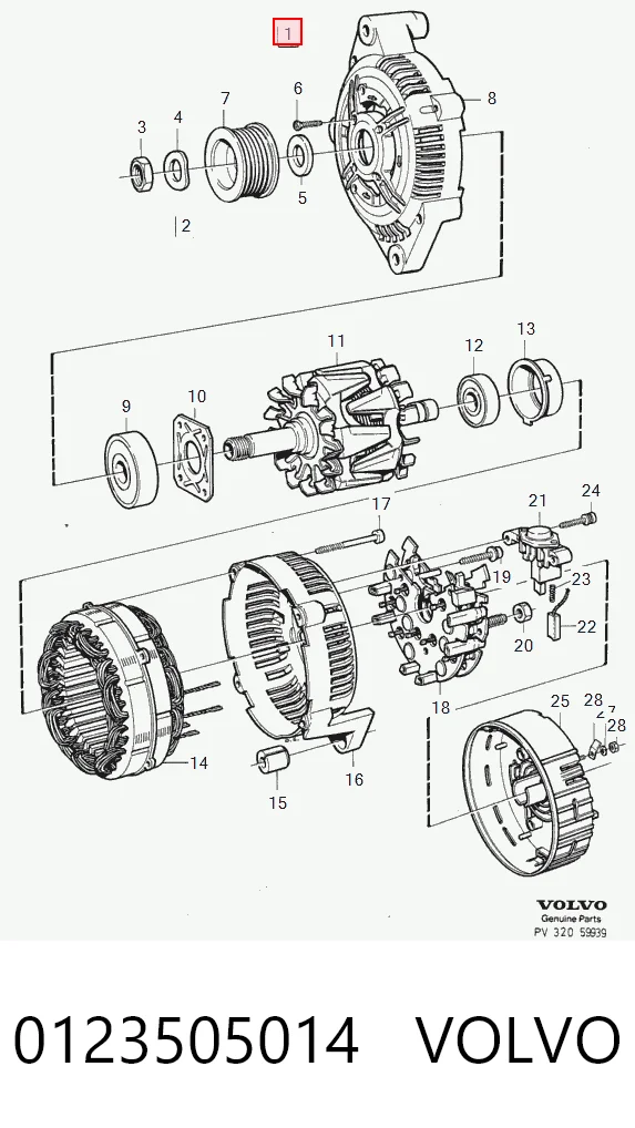 0123505014 Volvo Alternator