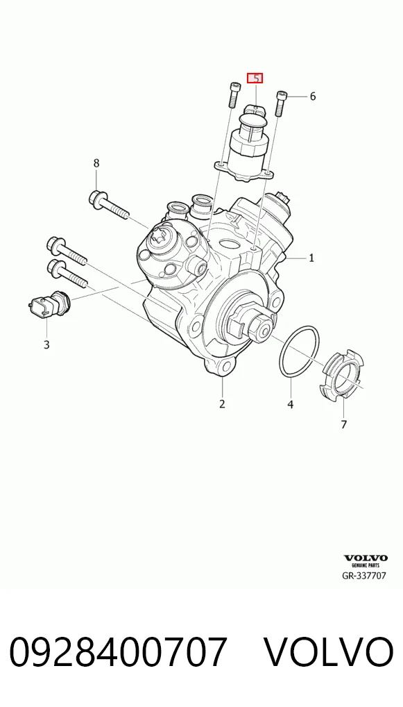 Zawór regulacji ciśnienia (zawór redukcyjny pompy wtryskowej) System Common-Rail do Honda Accord VIII CU