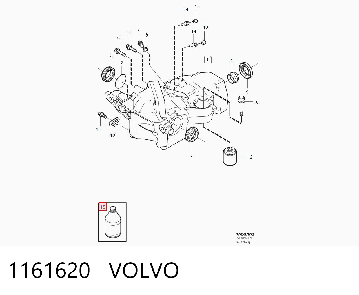 1161620 Volvo Olej przekładniowy