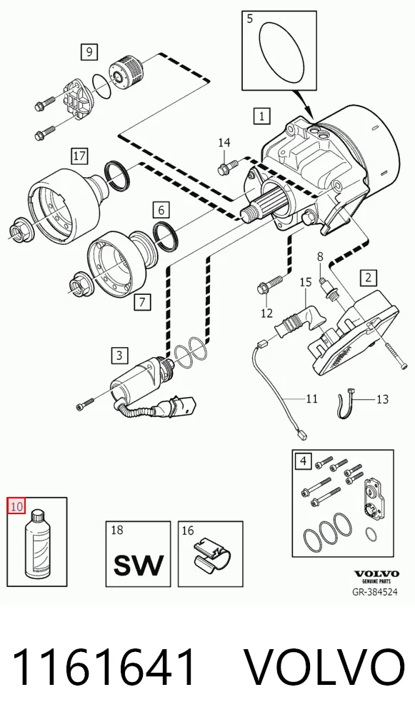 1161641 Volvo Olej przekładniowy