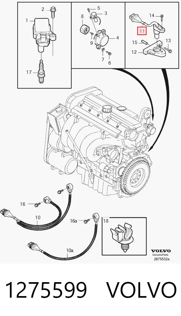 1275599 Volvo Czujnik położenia wału korbowego