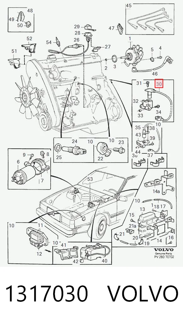 1317030 Volvo Czujnik położenia wału korbowego