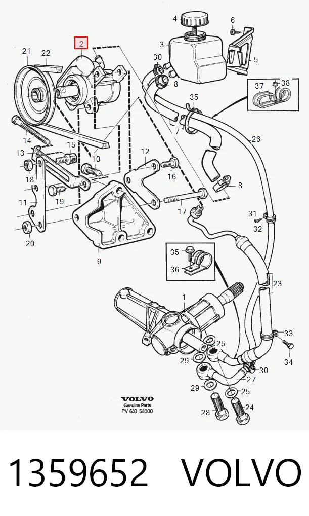 Pompa wspomagania hydraulicznego kierownicy Volvo 240 sedana (P242, P244) (1974 - 1993) cena, od 110,82 USD