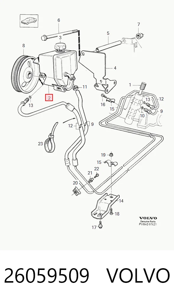 Pompa wspomagania hydraulicznego kierownicy do Volvo 850  LS