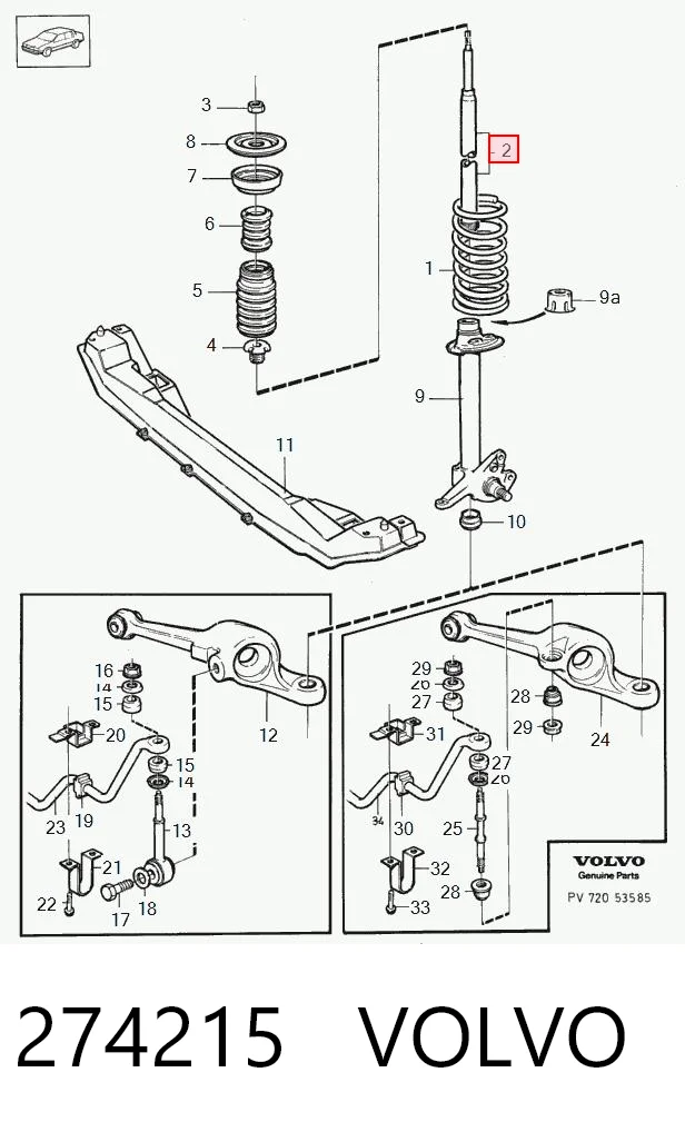274215 Volvo Amortyzator przedni