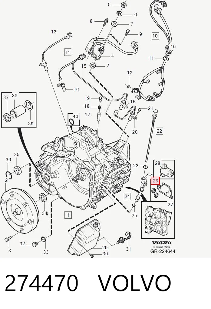 274470 Volvo Filtr automatycznej skrzyni biegów