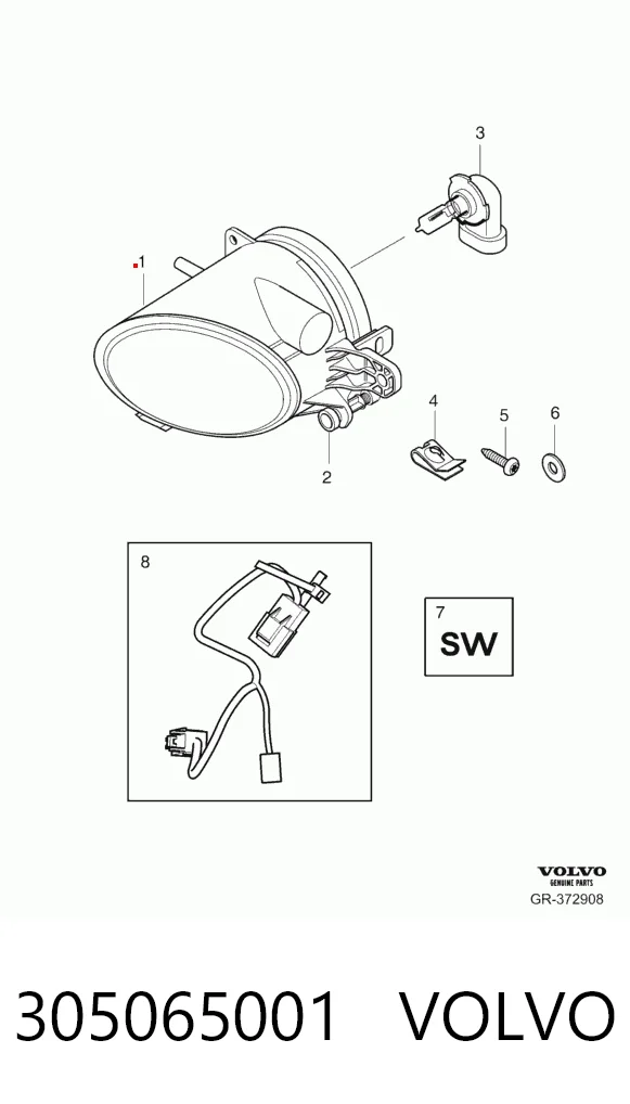 Do koszyka Lampa przeciwmgielna lewa Audi A3 Sportback 8PA