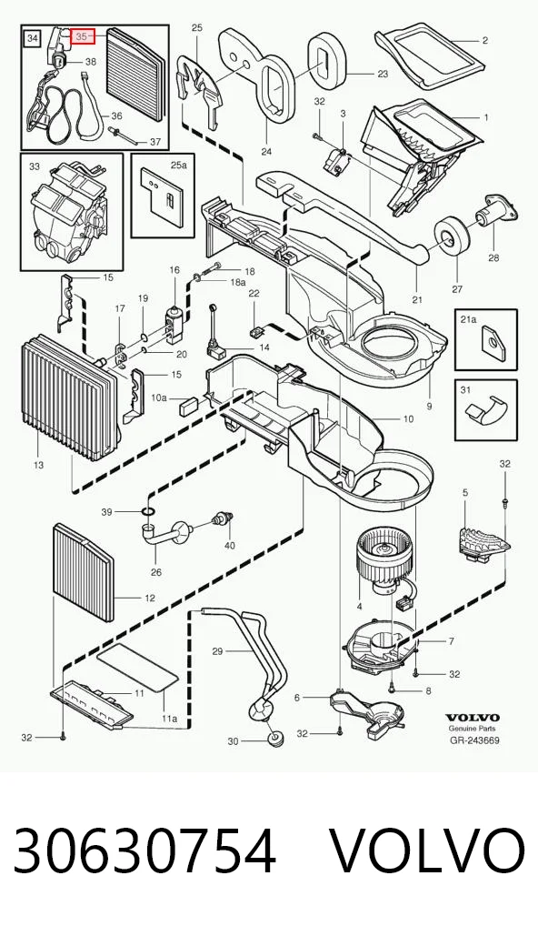 30630754 Volvo Filtr kabiny