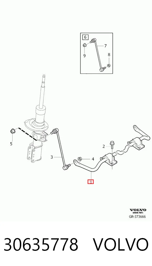 Stabilizator przedni do Volvo XC90  