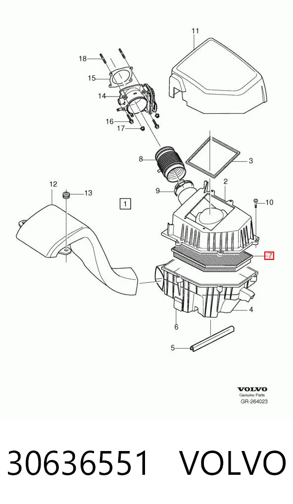 30636551 Volvo Filtr powietrza