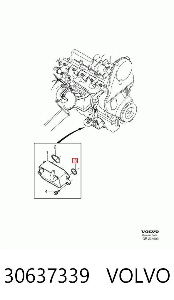 30637339 Volvo Uszczelka chłodnicy oleju