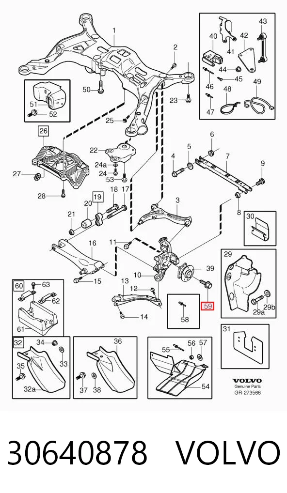 30640878 Volvo Półoś napędowa przednia prawa