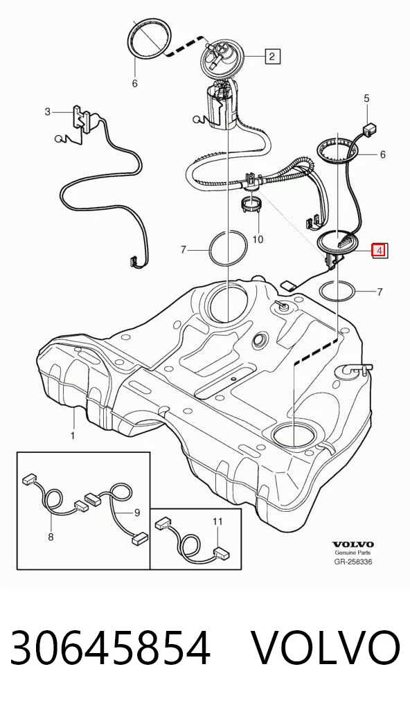 30645854 Volvo Czujnik poziomu paliwa w zbiorniku