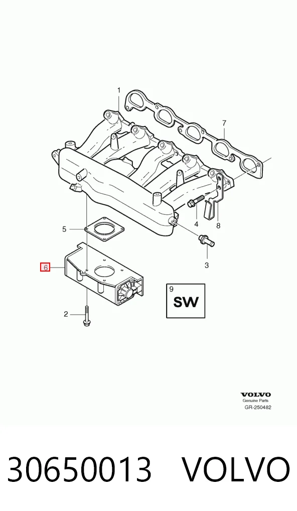 30650013 Volvo Przepustnica, komplet