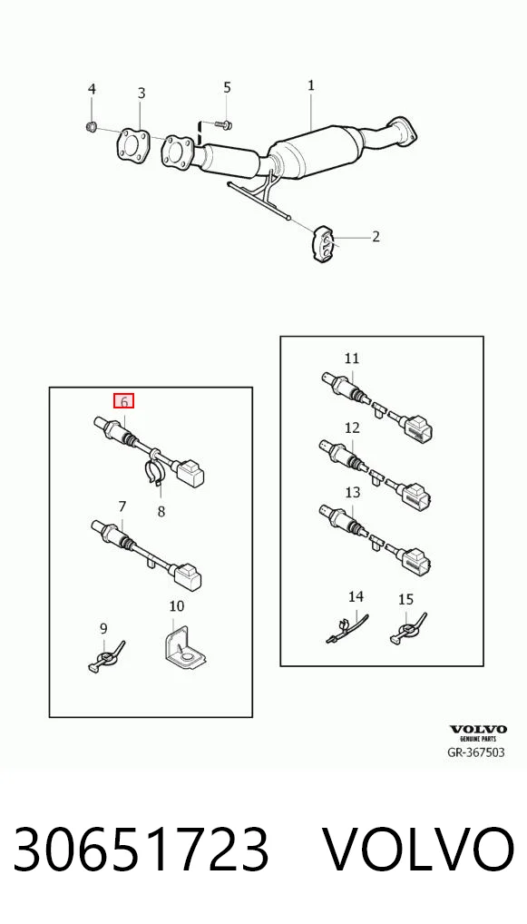 30651723 Volvo Sonda lambda czujnik tlenu przed katalizatorem
