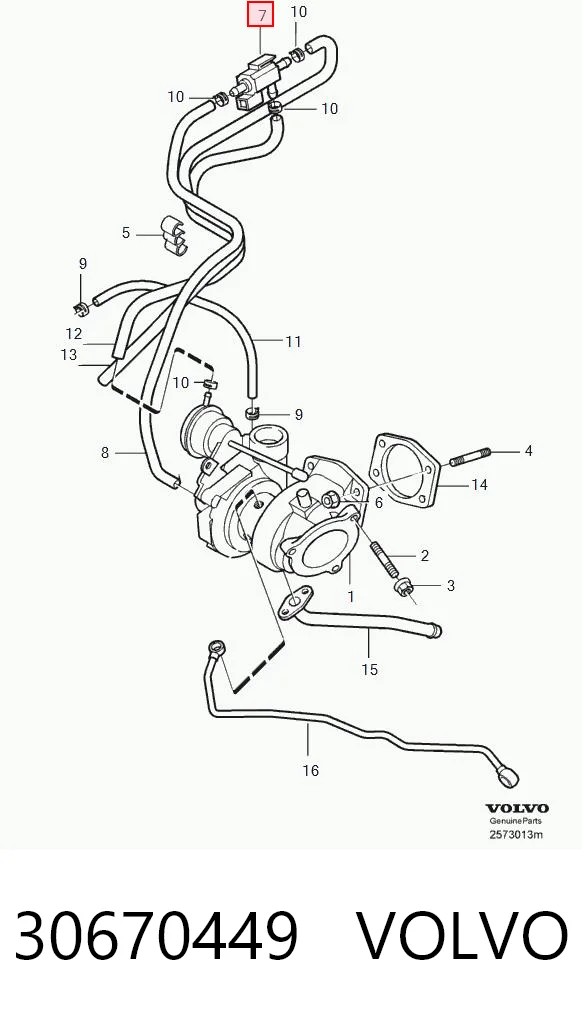 30670449 Volvo Przetwornik ciśnienia (solenoid) doładowania