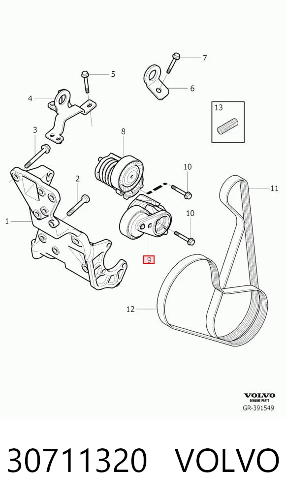 30711320 Volvo Napinacz paska napędowego