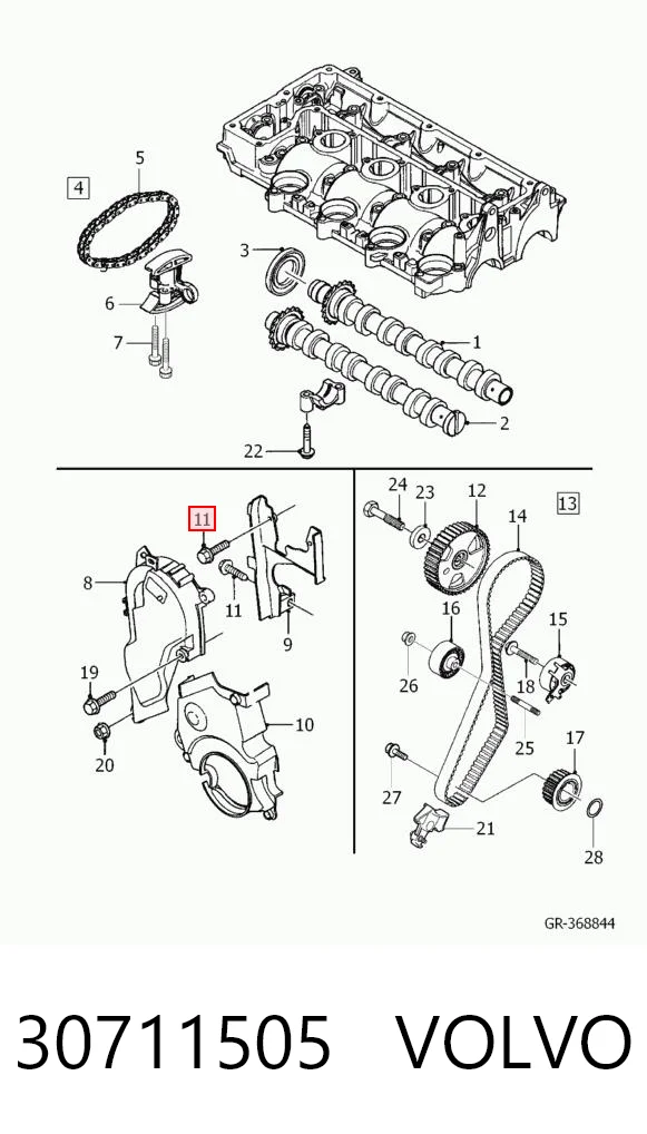 Wał rozrządu silnika ssący, dolotowy do Peugeot Expert TEPEE VF3V