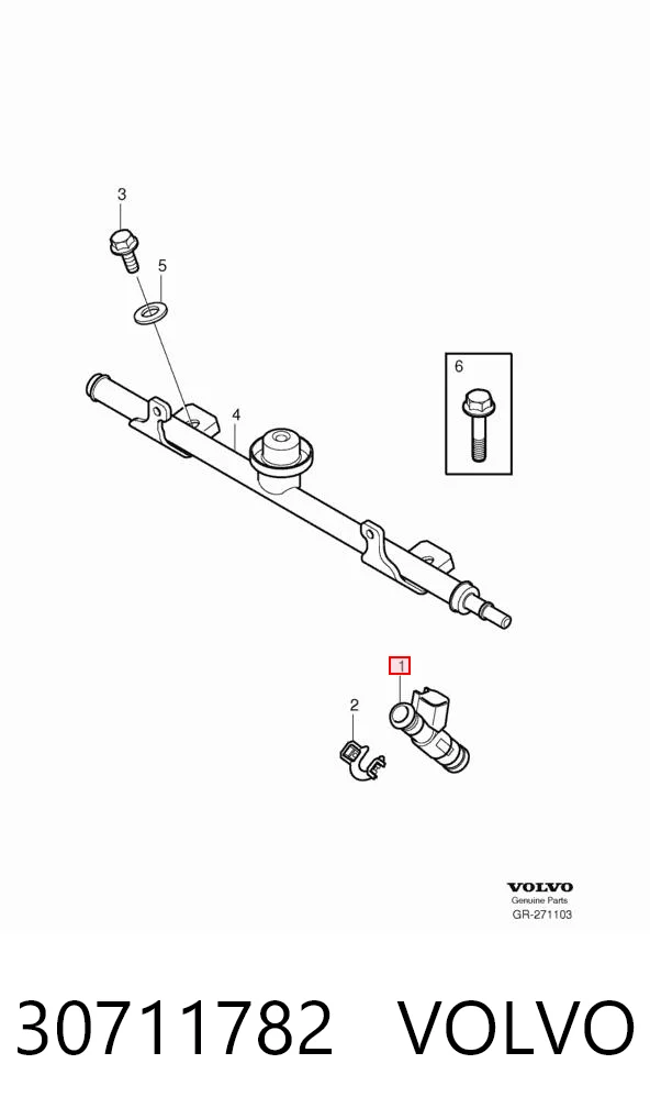 30711782 Volvo Wtryskiwacz paliwa