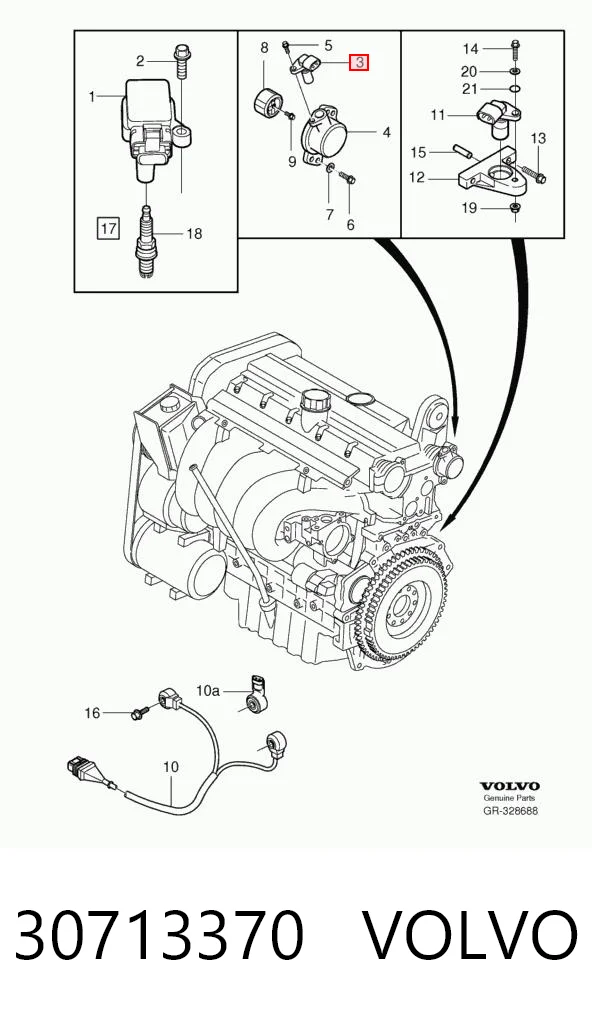 30713370 Volvo Czujnik położenia wałka rozrządu
