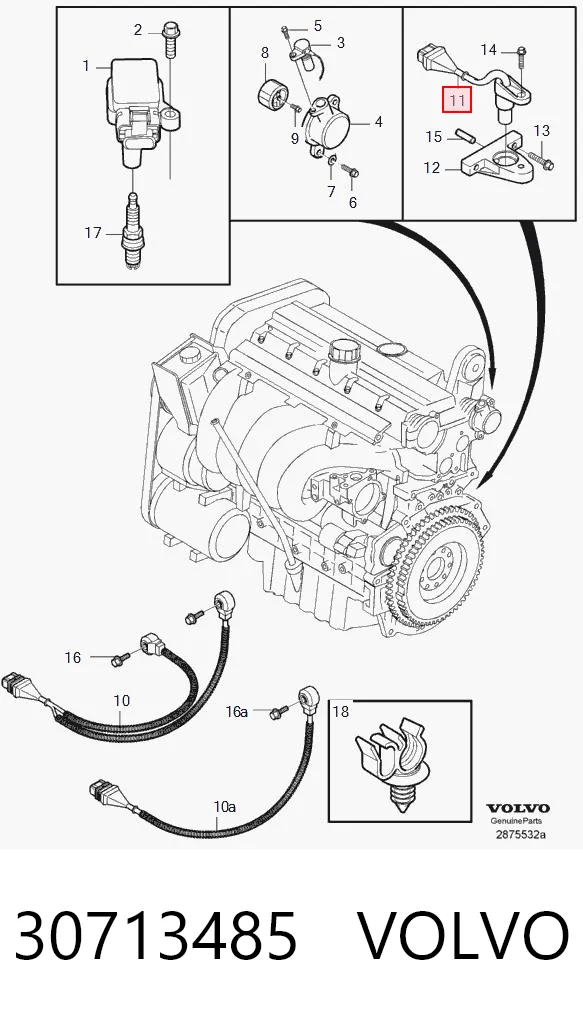 30713485 Volvo Czujnik położenia wału korbowego