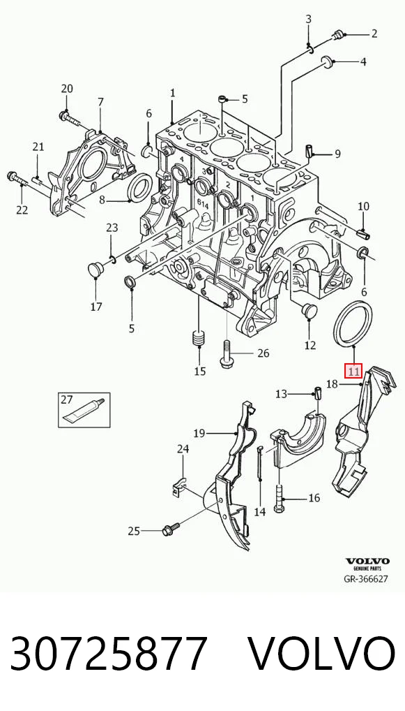 Uszczelniacz wału korbowego silnika tylny Peugeot 406 kombi (8E, F) (1996 - 2004) cena, od 21,06 USD