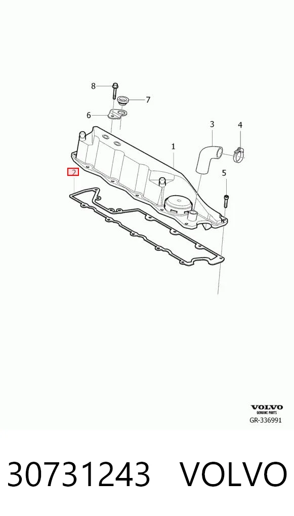 30731243 Volvo Uszczelka pokrywy zaworowej silnika, zestaw