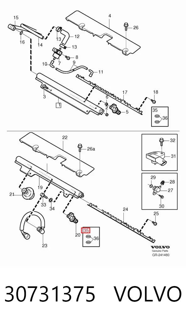 Do koszyka 55258437 General Motors Pierścień uszczelniający wtryskiwacza