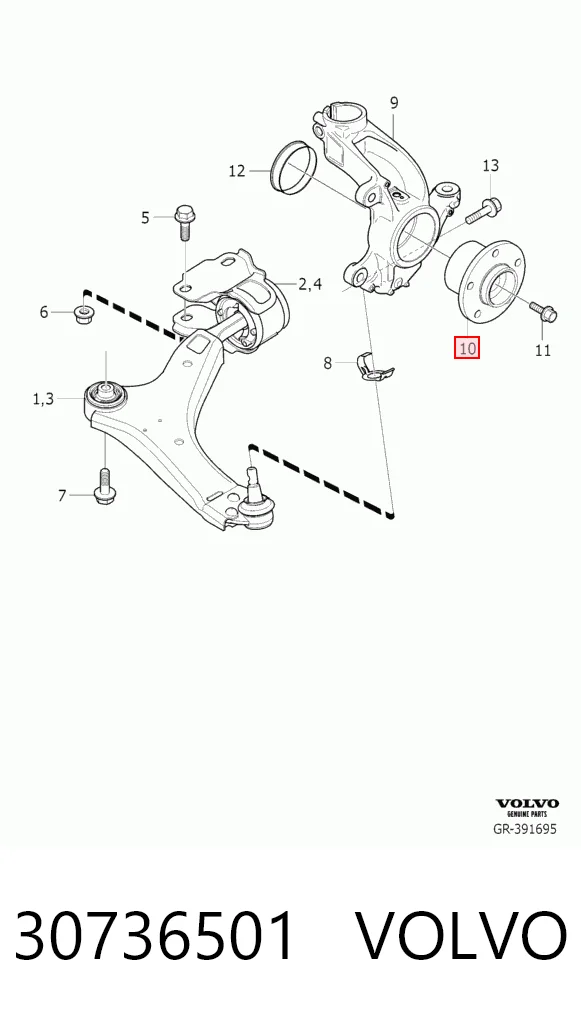30736501 Volvo Piasta przednia