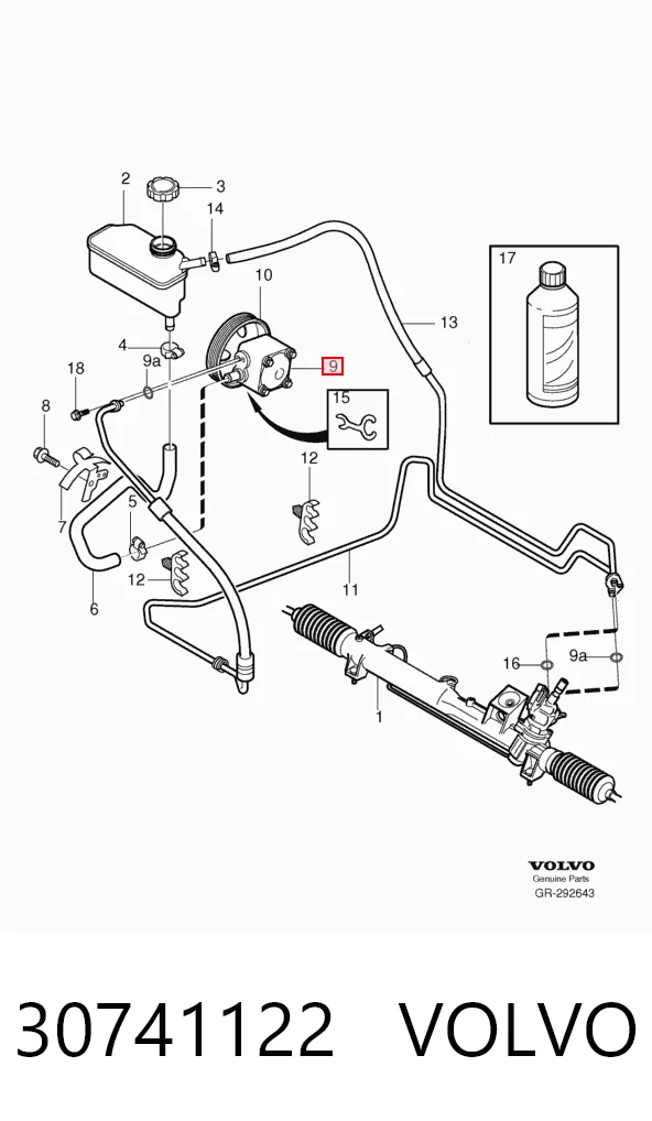 30741122 Volvo Pompa wspomagania hydraulicznego kierownicy