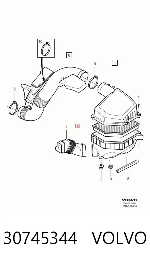 30745344 Volvo Filtr powietrza