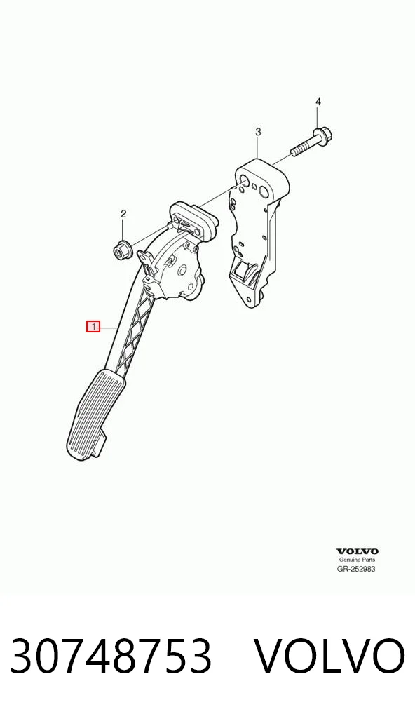 Pedał przyspieszenia (gazu) Volvo XC90 SUV (2002 - 2015) cena, od 80,13 USD