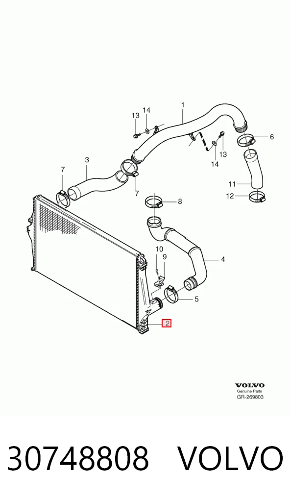 30748808 Volvo Chłodnica intercoolera