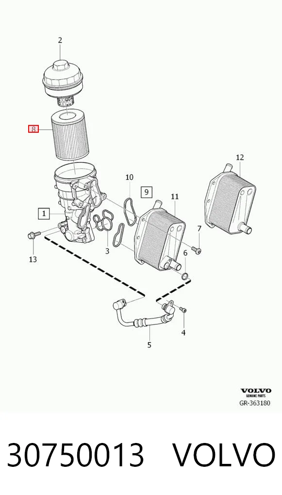 30750013 Volvo Filtr oleju