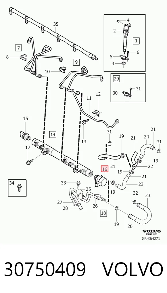 30750409 Volvo Koło pasowe alternatora