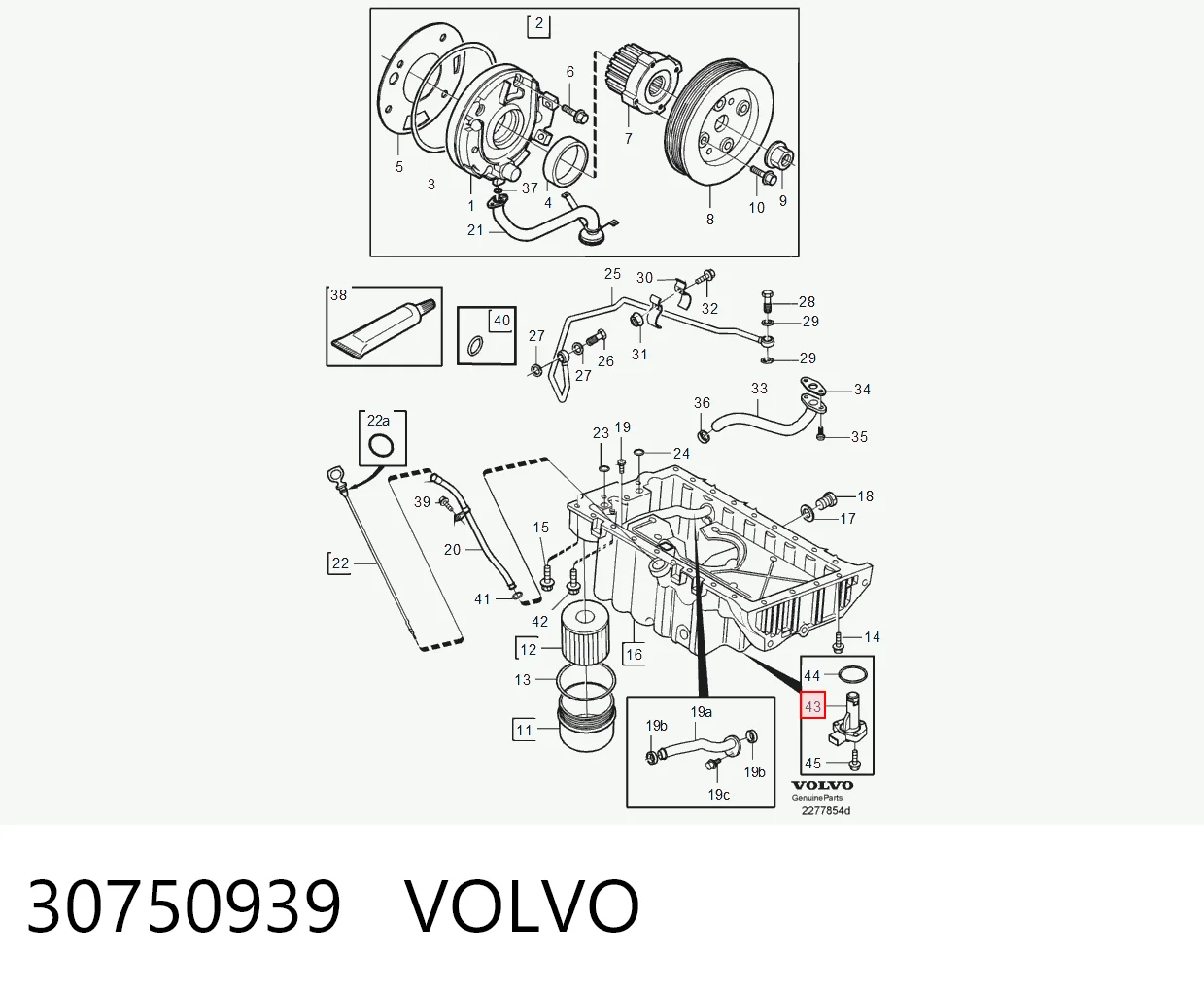 30750939 Volvo Czujnik poziomu oleju silnikowego