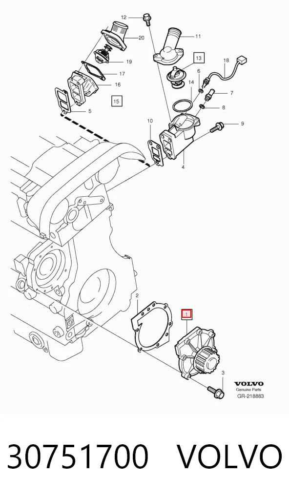 30751700 Volvo Pompa chłodząca wodna